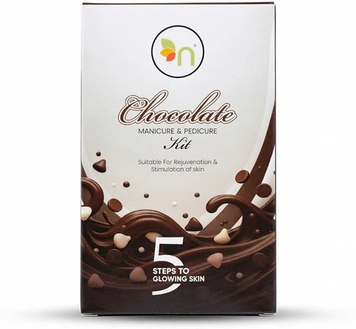 Chocolate Manicure & Pedicure Kit, Tan Removal, Skin Rejuvenation & Brightening Treatment for Hands & Feet, Professional Salon Care in 5 Step at Home, 75g