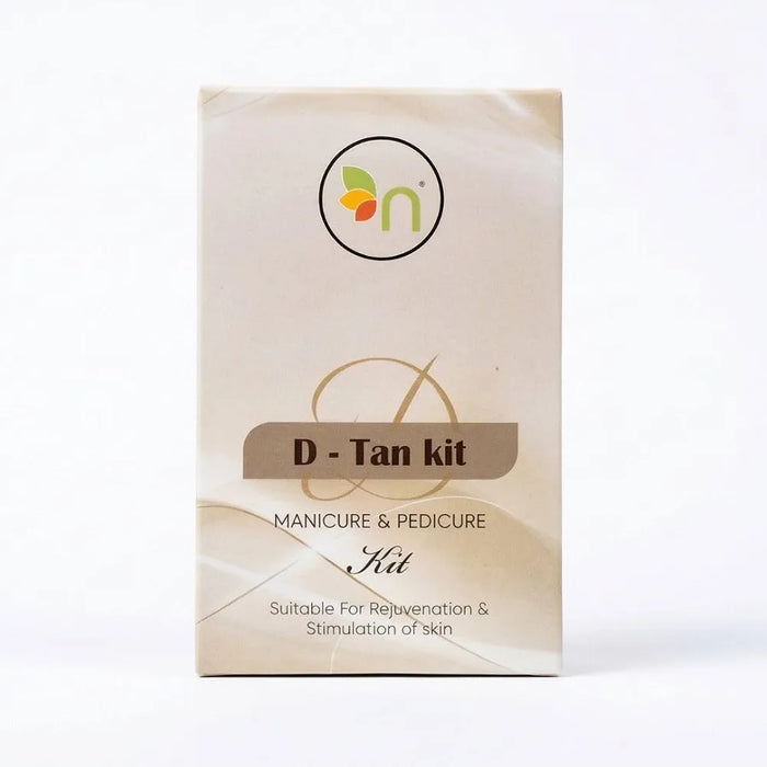 D-Tan Manicure & Pedicure Kit, Tan Removal, Skin Rejuvenation & Brightening Treatment for Hands & Feet, Professional Salon Care in 5 Step at Home, 75g