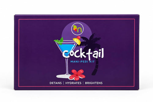 Cocktail Manicure Pedicure Kit for Women | 5-Step Hand & Foot Spa Kit with Soak, Body Wash, Scrub, Mask & Massage Cream | Detan, Hydrate & Brighten